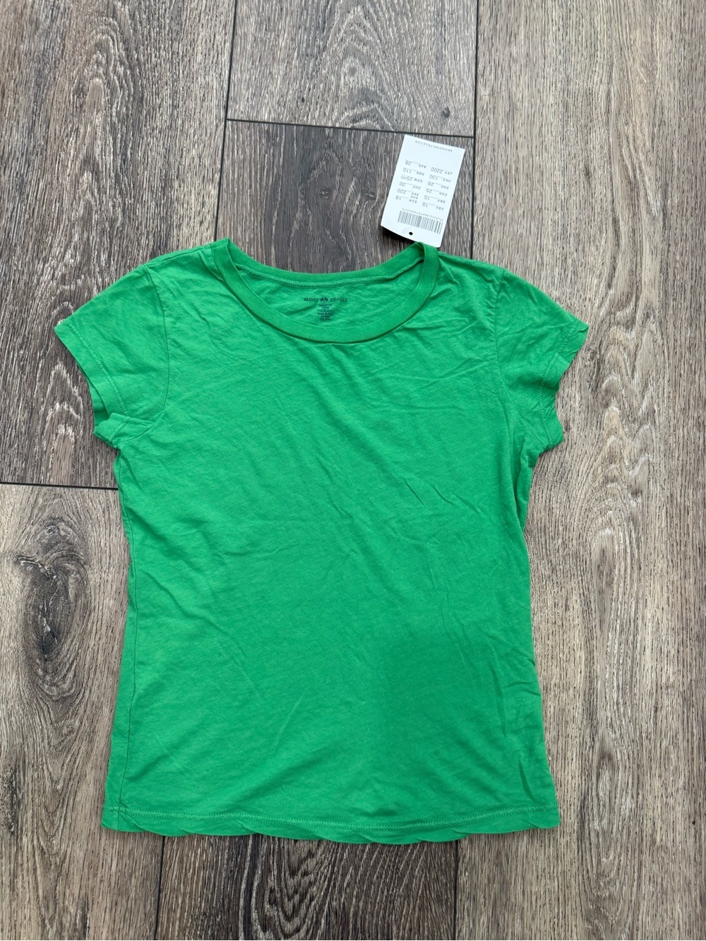 Brandy Melville Kelly Green Basic Baby Tee NWT One Size Made in Italy